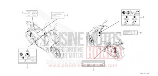 ETIQUETTE DE PRECAUTIONS SH350AR de 2024